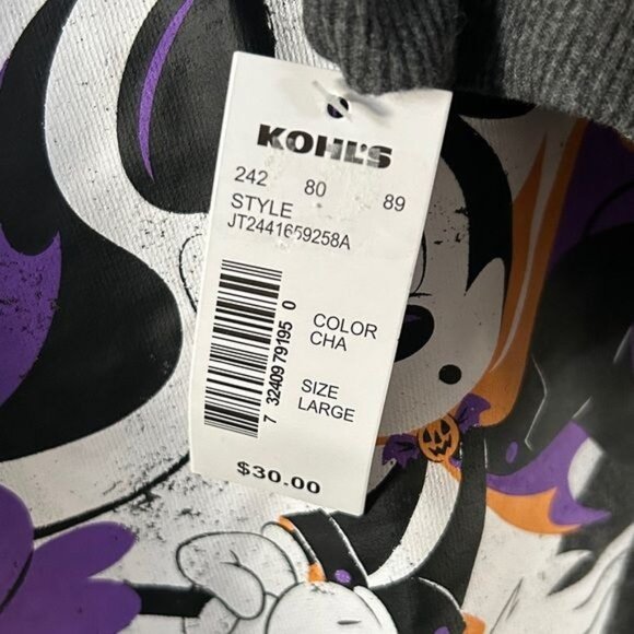 Disney Halloween Mickey & Minnie Mouse Sweater, Sz Large - Picture 8 of 15